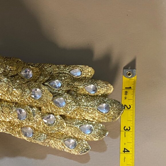 Home Centre Corsica Mayur Polyresin Standing Peacock Figurine Gold Silver - Picture 3 of 15